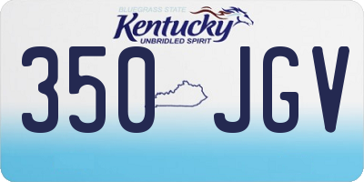 KY license plate 350JGV