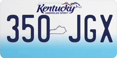 KY license plate 350JGX
