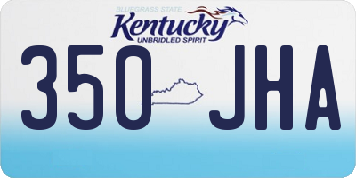 KY license plate 350JHA