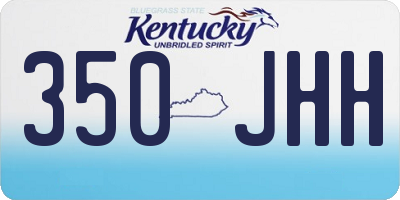 KY license plate 350JHH