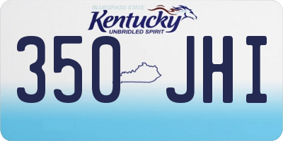 KY license plate 350JHI