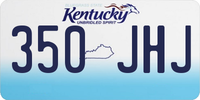 KY license plate 350JHJ