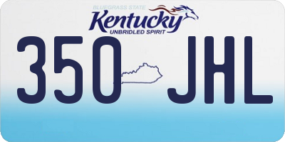 KY license plate 350JHL