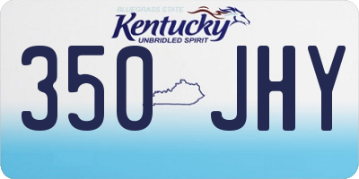 KY license plate 350JHY