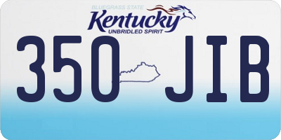 KY license plate 350JIB