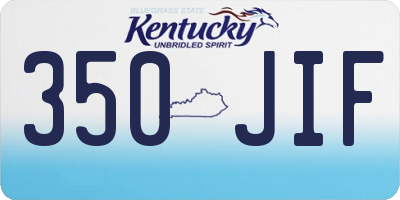 KY license plate 350JIF