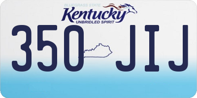 KY license plate 350JIJ