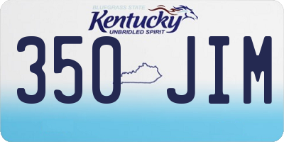 KY license plate 350JIM