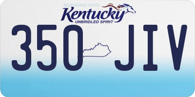 KY license plate 350JIV