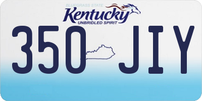 KY license plate 350JIY