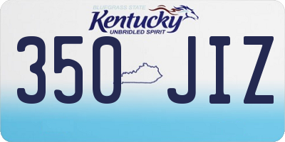 KY license plate 350JIZ