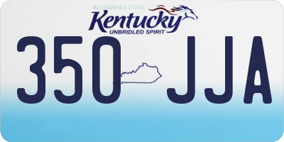 KY license plate 350JJA
