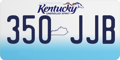 KY license plate 350JJB