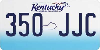 KY license plate 350JJC