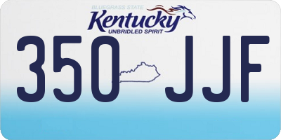 KY license plate 350JJF