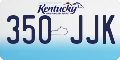 KY license plate 350JJK