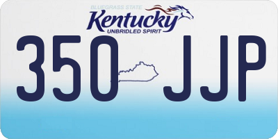 KY license plate 350JJP
