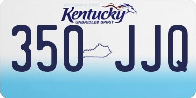 KY license plate 350JJQ