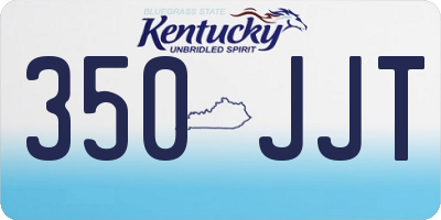KY license plate 350JJT