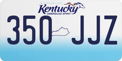 KY license plate 350JJZ