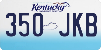 KY license plate 350JKB