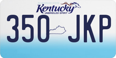 KY license plate 350JKP