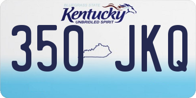 KY license plate 350JKQ