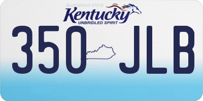 KY license plate 350JLB