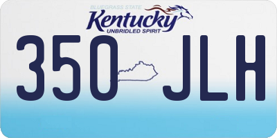 KY license plate 350JLH