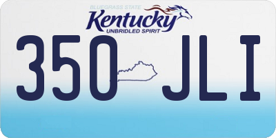 KY license plate 350JLI