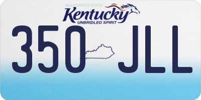 KY license plate 350JLL