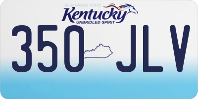 KY license plate 350JLV