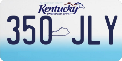 KY license plate 350JLY