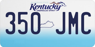 KY license plate 350JMC