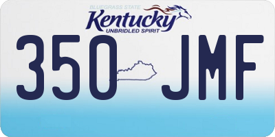 KY license plate 350JMF