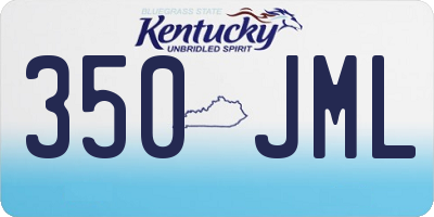 KY license plate 350JML