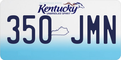 KY license plate 350JMN