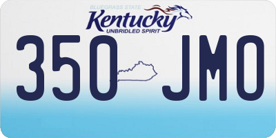 KY license plate 350JMO