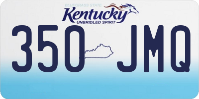 KY license plate 350JMQ