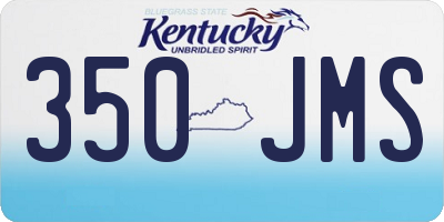 KY license plate 350JMS