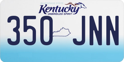 KY license plate 350JNN