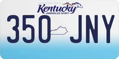 KY license plate 350JNY