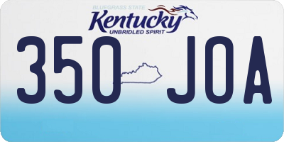 KY license plate 350JOA