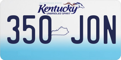 KY license plate 350JON