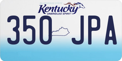 KY license plate 350JPA