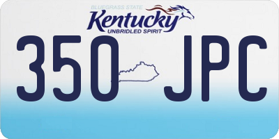 KY license plate 350JPC