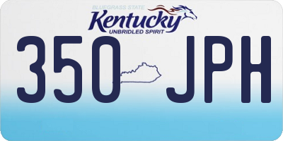 KY license plate 350JPH