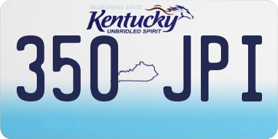 KY license plate 350JPI