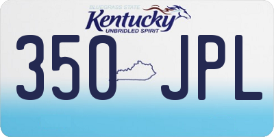 KY license plate 350JPL