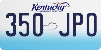 KY license plate 350JPO